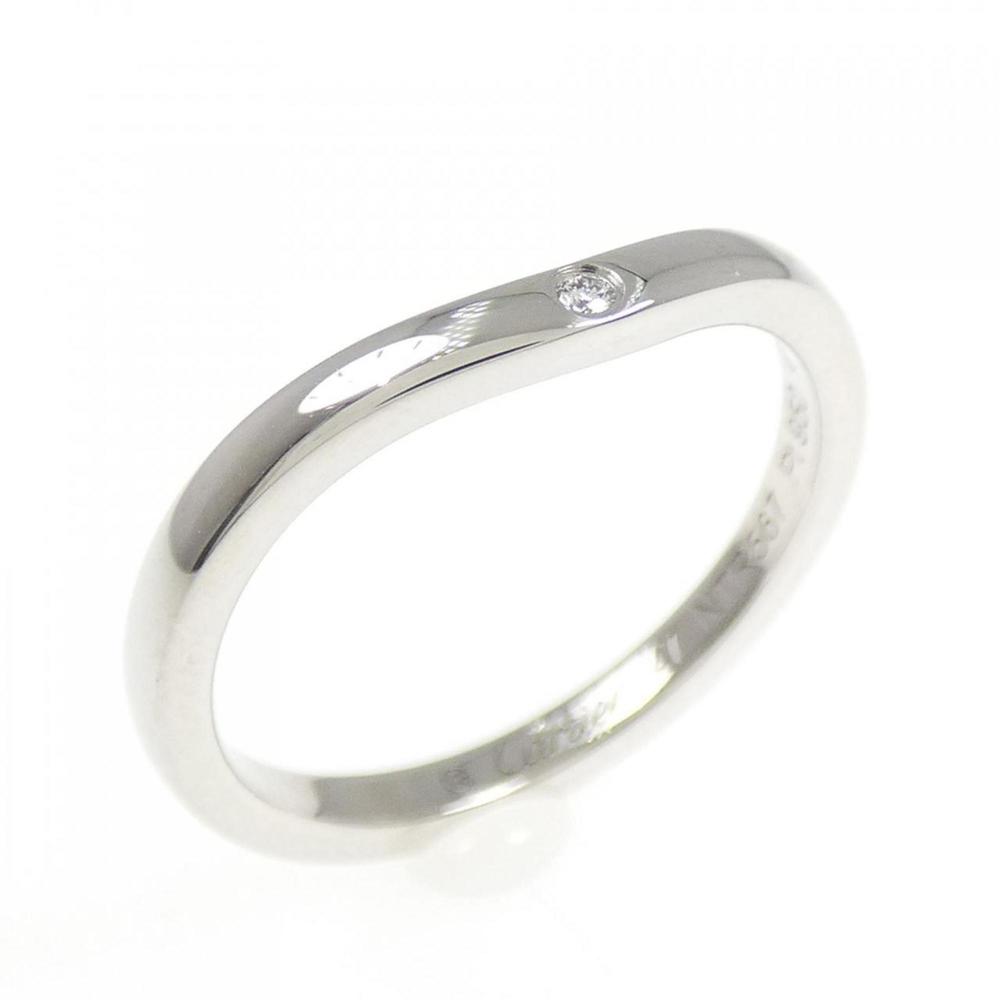 CARTIER 3 Diamond Platinum Ballerine Wedding Band #47 (US Size: 4) - Picture 2 of 6